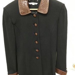 St. John alligator trimmed blazer